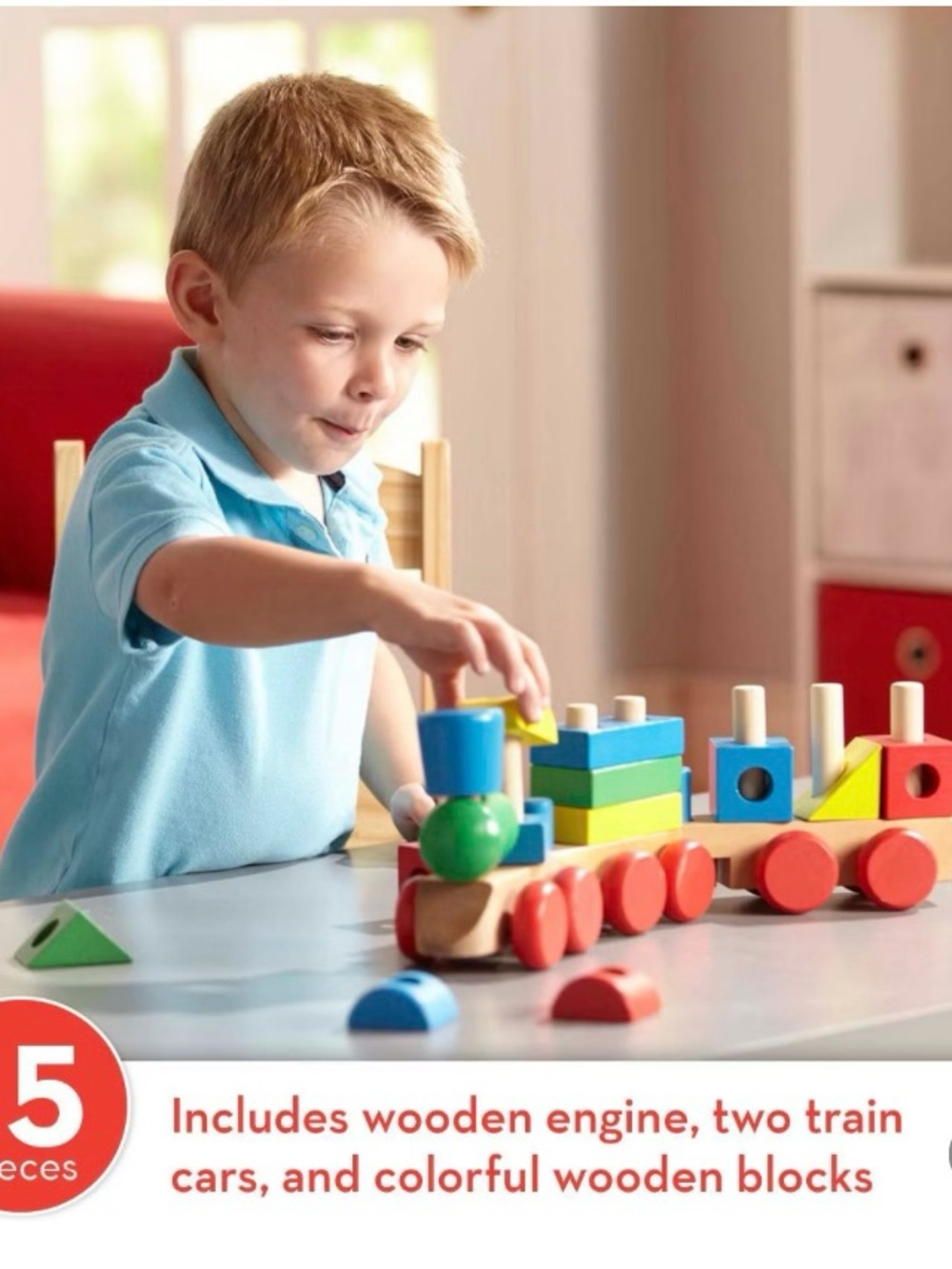 Melissa & Doug Stacking Train - Picture 6 of 7